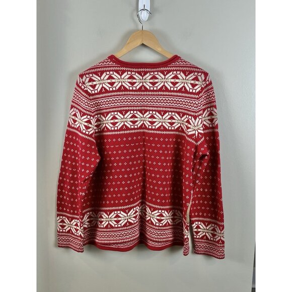 Christopher‎ Banks Women’s XL Hand Embroidered Holiday Christmas Sweater Bear - Picture 3 of 12